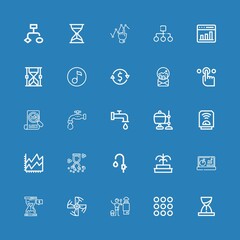 Editable 25 flow icons for web and mobile