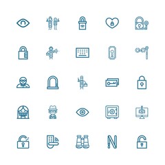 Editable 25 secret icons for web and mobile
