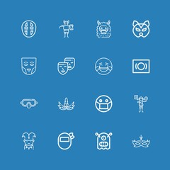 Editable 16 humor icons for web and mobile