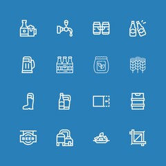 Editable 16 barley icons for web and mobile