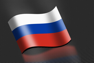 Russia flag waving