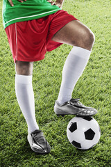 Iran soccer player ready for kick off