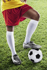 Spain soccer player ready for kick off