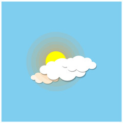 Abstract sun and cloud background