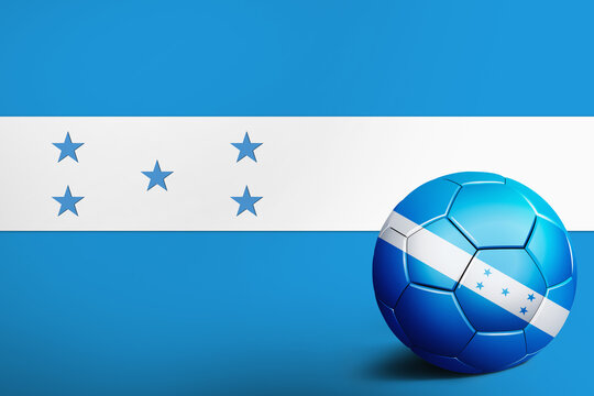 Honduras flag with soccer ball