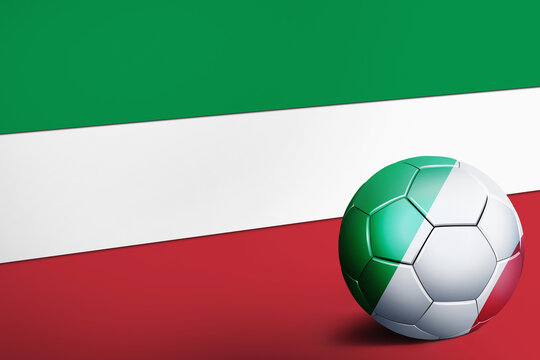 Italy flag with soccer ball