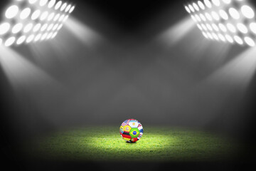 World flags ball on the soccer field © ImageHit