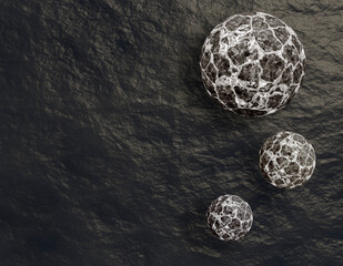 Relief surface. Stone or metal texture. 3d rendering