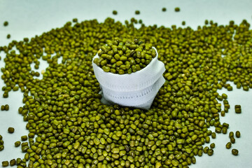 A closeup photograph of Green gram Pulses.