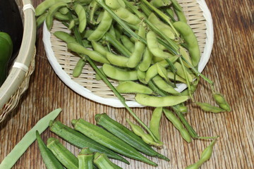 オクラと枝豆