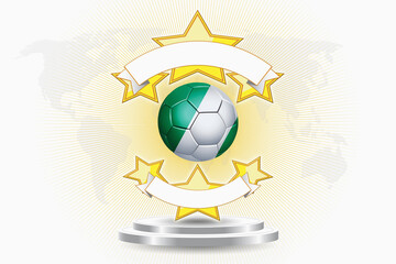 Fototapeta na wymiar Nigeria soccer ball emblem