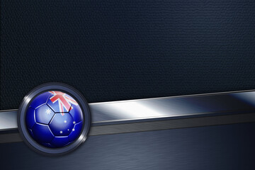 Sports interface with Australia soccer ball