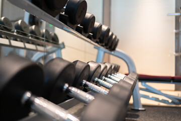 Naklejka premium dumbbells on a white background
