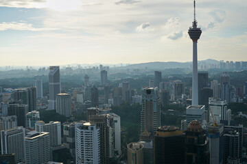 Kuala Lumpur city skyline in the afternoon