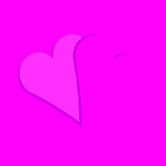 the valentine's day wallpaper. Valentine with pink purple white background concept. Flat lay, top view.