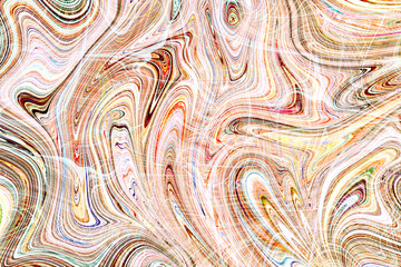 Abstract marble texture. Fantasy fractal background in orange. Liquid pattern as background.
