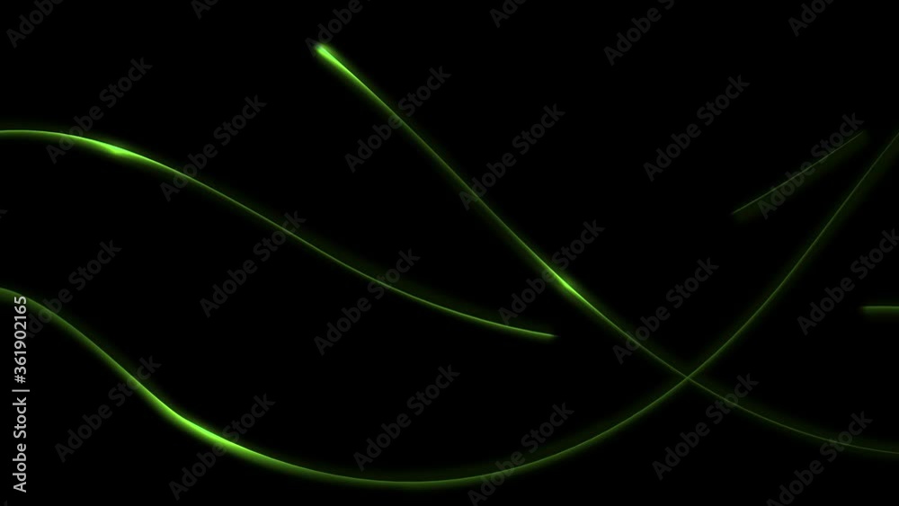 Wall mural motion light effect with curve trail, glowing shiny lines, abstract light speed motion