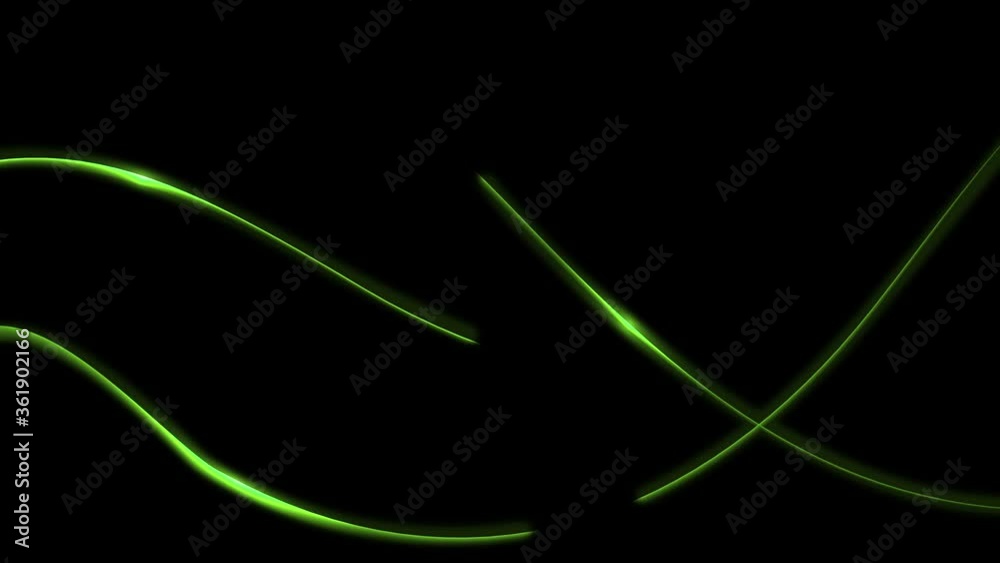 Wall mural motion light effect with curve trail, glowing shiny lines, abstract light speed motion