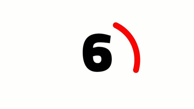 countdown motion graphic with white background