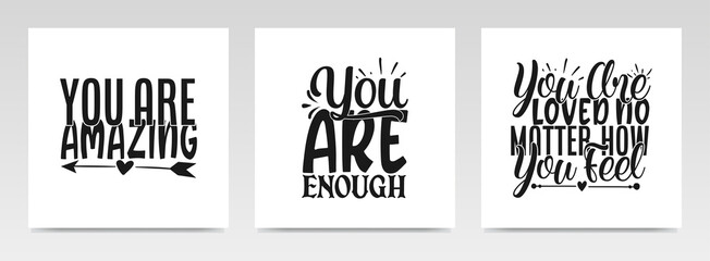 Relax quotes letter typography set illustration.