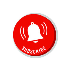 Subscribe icon button vector with white background