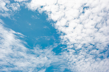 Fototapeta premium The background of the blue sky and white clouds