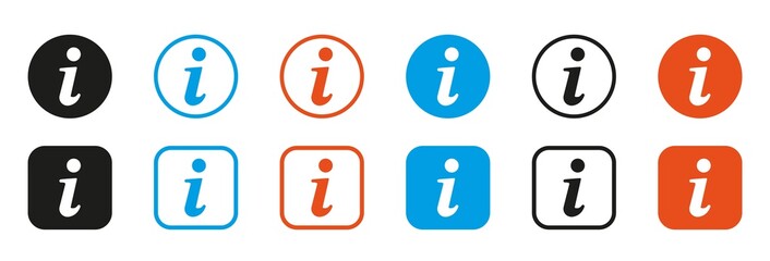  info icon collection, information icon