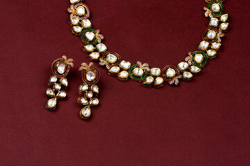 kundan necklace set, Indian Traditional Gold Jewellery,Indian wedding jewellery