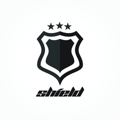 black shield logo vector illustration