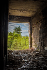 doorway in abandoned factory