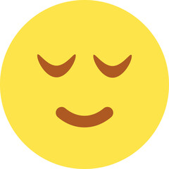 Relieved Face Emoji / Emoticon