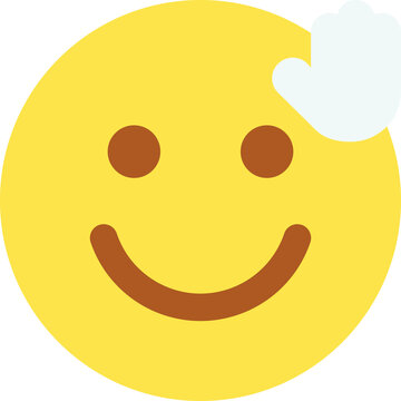 Wave Smiley face Emoji / Emoticon