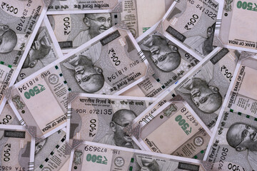 New Indian currency of 500 rupee notes background