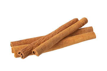 Cinnamon sticks isolated on white background