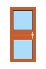 Isolated house door vector design