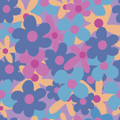 Floral Frenzy Vector Seamless Pattern