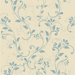 Vector Abstract elegance seamless pattern with floral background.