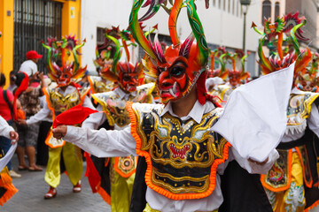 Colorful Typical Peruvian and Latin American dance