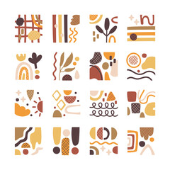 bundle of contemporary arts works set icons