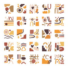bundle of contemporary arts works set icons