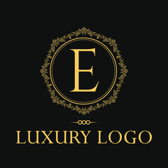 Luxury logo. Premium elegant initial letter design template for restaurant, hotel, boutique, cafe, Hotel, Heraldic, Jewelry, Fashion and other business