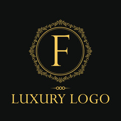 Luxury logo. Premium elegant initial letter design template for restaurant, hotel, boutique, cafe, Hotel, Heraldic, Jewelry, Fashion and other business