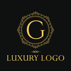 Luxury logo. Premium elegant initial letter design template for restaurant, hotel, boutique, cafe, Hotel, Heraldic, Jewelry, Fashion and other business
