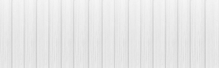 Fototapeta premium Panorama of Wood plank white timber texture background.Vintage table plywood woodwork hardwoods at summer for copy space.