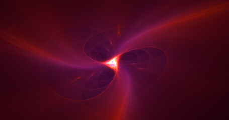 3D rendering abstract red fractal light background