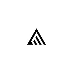 AM MA Initial logo template vector