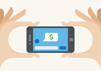 Business success social media dollar message. Concepts:  social networking services new technologies for e-commerce, money making, electronic banking, negotiations, company marketing