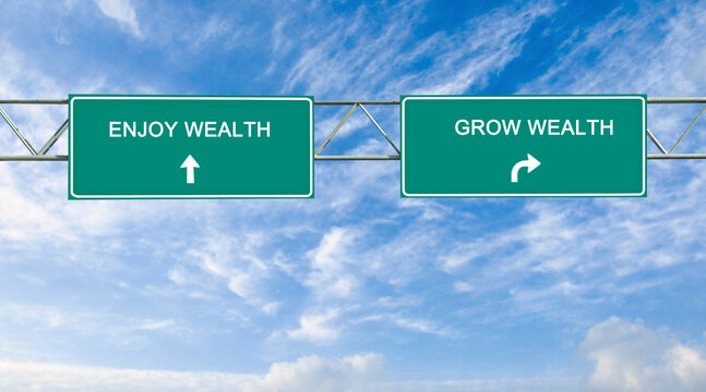 Road Sign To Wealth Management,