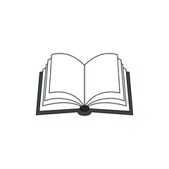 Book vector icon isolated on white background. Vector illustration. EPS 10.