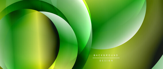Circle modern geometric abstract background with liquid gradients